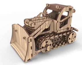 Деревянный трактор - модель